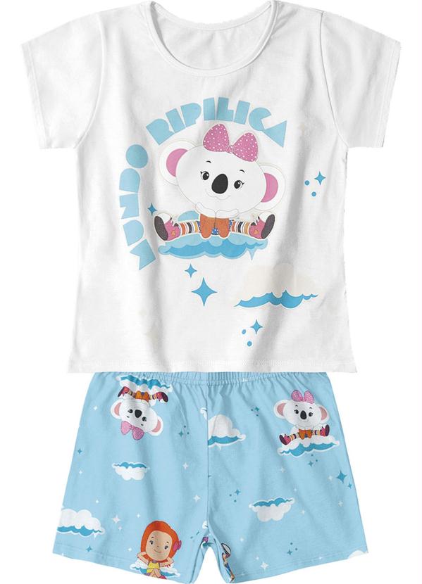 Pijama Branco Bebê Menina Mundo Ripilica - Lilica Ripilica