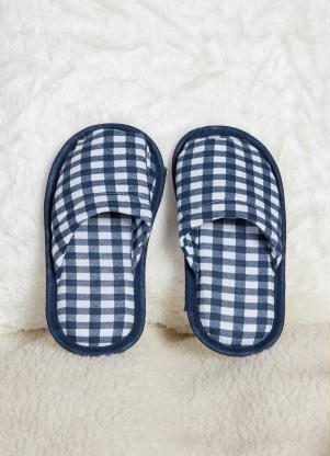Chinelo de Pano Infantil (Xadrez)