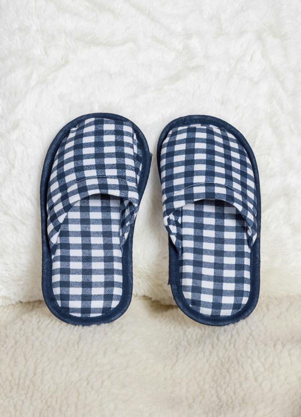 Chinelo de Pano Infantil (Xadrez)