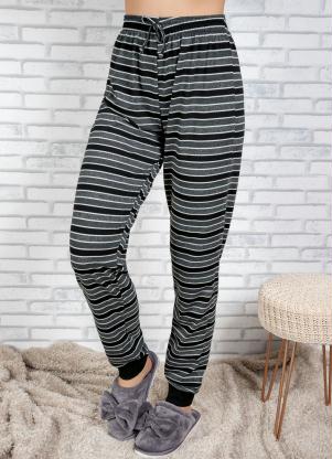 Calça Pijama Feminino (Cinza e Preto) Calça Pijama Feminino (Cinza e Preto)