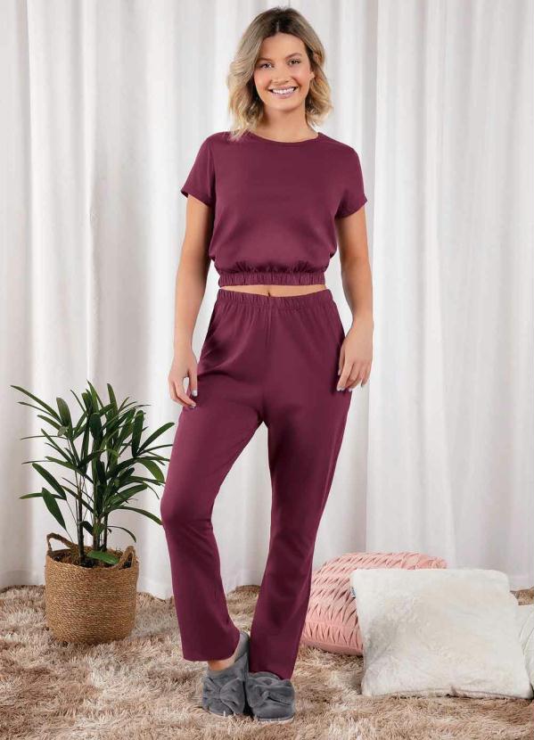 Pijama Longo Cal�a Pantalona (Bord�)