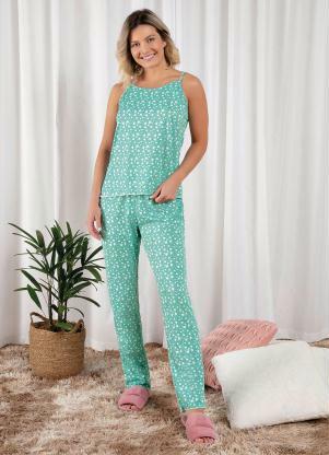 Pijama Longo (Cora��o Verde �gua)