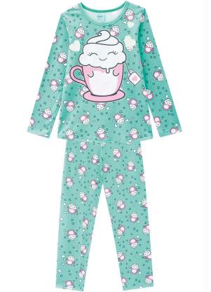 Pijama Infantil Feminino Verde - Kyly