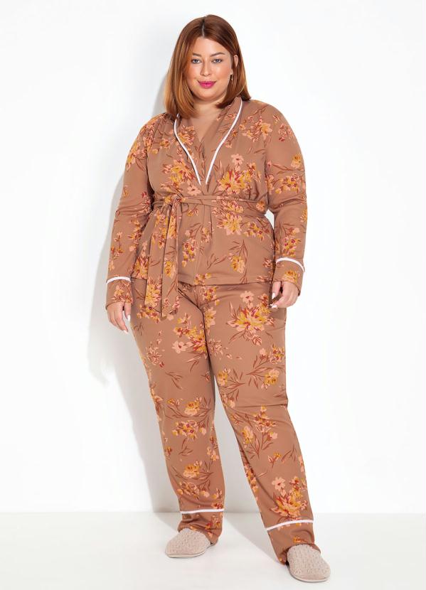 Pijama (Floral Marrom)