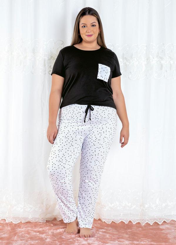 Pijama Longo com Bolso na Blusa (Po�)