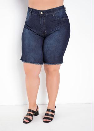 Bermuda (Jeans) Barra Desfiada Sawary Plus Size Bermuda (Jeans) Barra Desfiada Sawary Plus Size