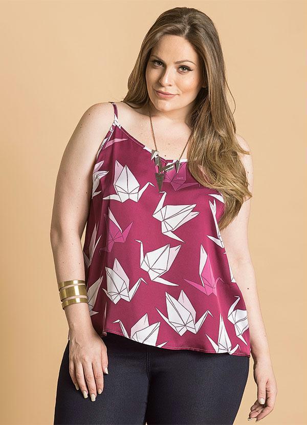 blusas de alcinha plus size