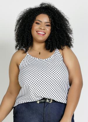Blusa (Po� Branca) com Alcinhas Plus Size
