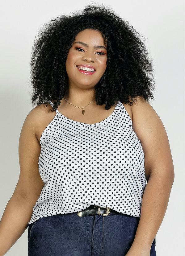 Blusa (Po� Branca) com Alcinhas Plus Size