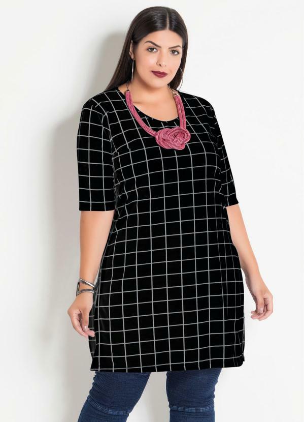 blusas alongadas plus size