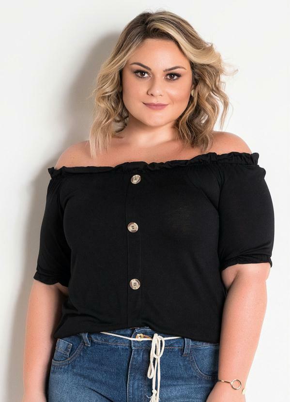 blusa ciganinha xadrez plus size