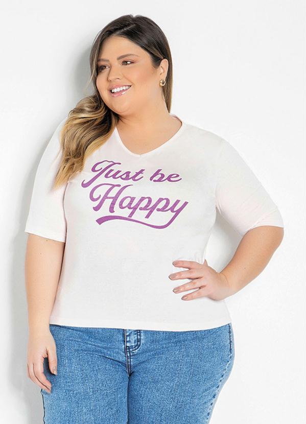 Blusa (Rosa) com Estampa com Brilho Plus Size Blusa (Rosa) com Estampa com Brilho Plus Size