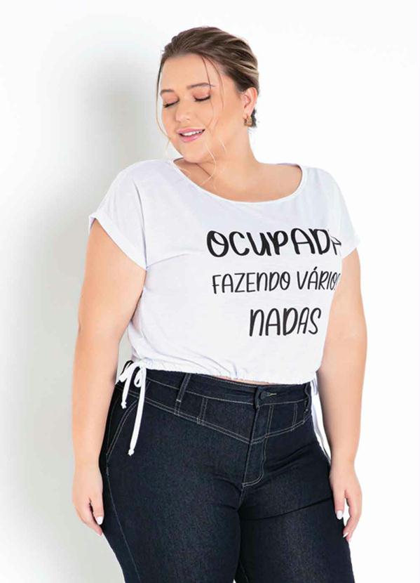 Blusa (Branca) com Amarração Plus Size Blusa (Branca) com Amarração Plus Size
