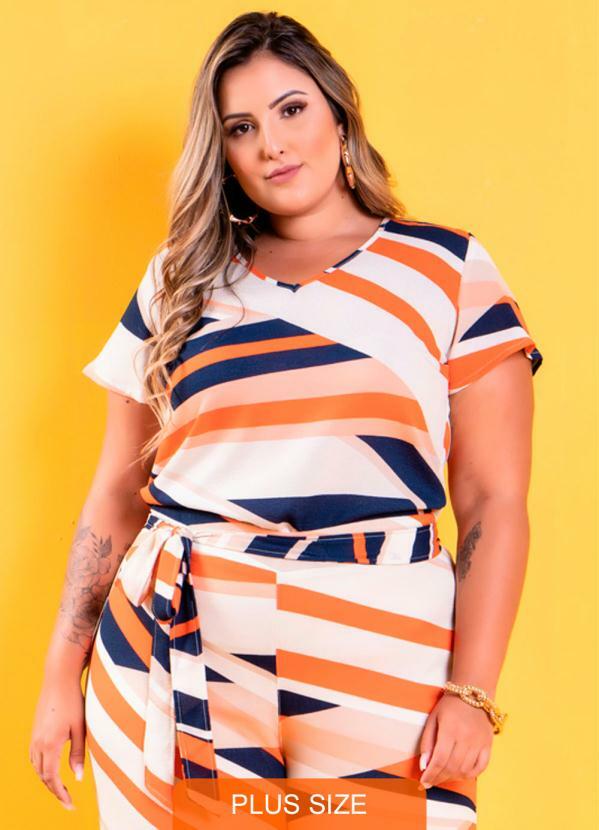 blusa crepe plus size