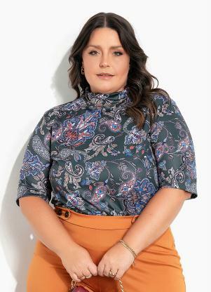 Blusa Gola Alta (Cashmere Verde) Plus Size