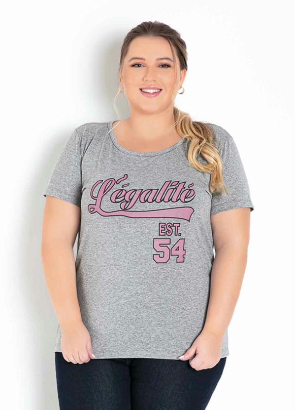 Blusa (Mescla) com Estampa Neon Plus Size