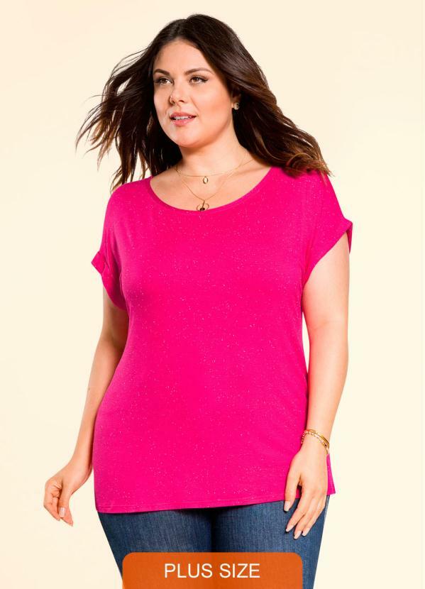 blusa pink plus size