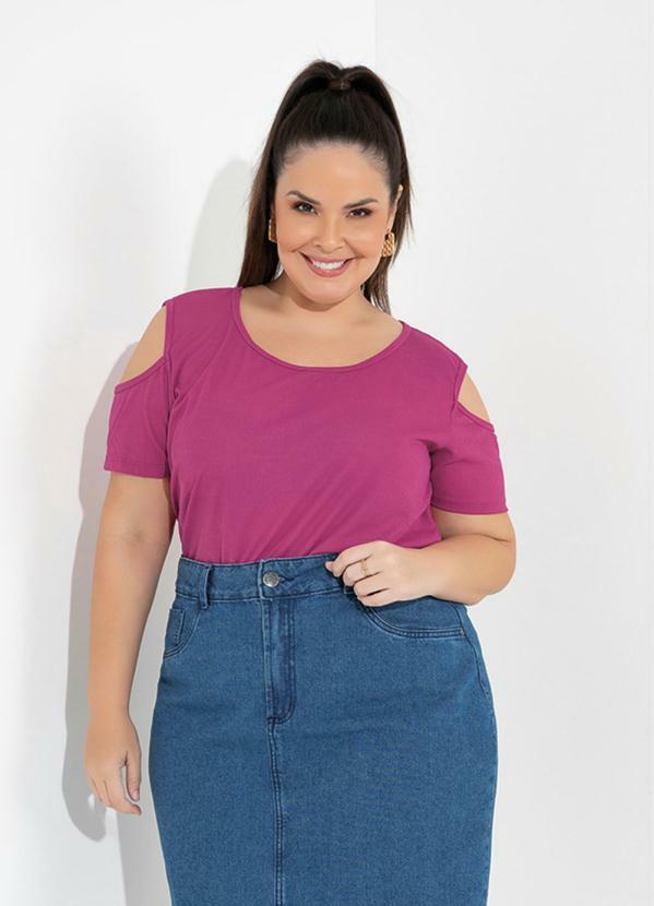 blusa pink plus size