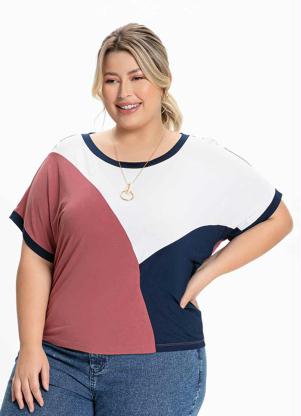 Blusa Plus Size (Marsala) com Recortes