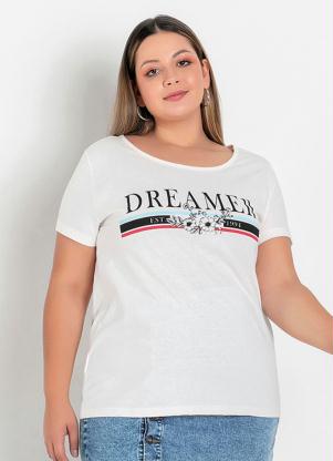 Blusa (Rosa) com Estampa Frontal Plus Size Blusa (Rosa) com Estampa Frontal Plus Size