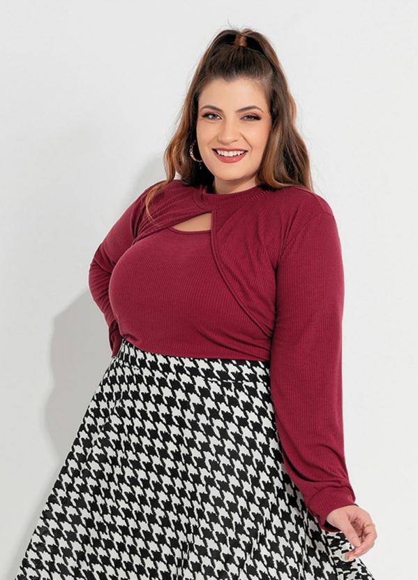 Regata e Super Cropped Plus Size (Roxo)