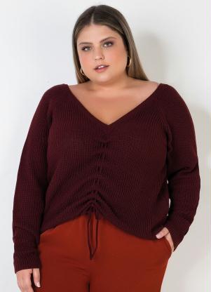 blusa de tricot plus size