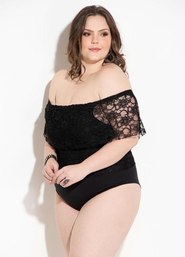 body feminino renda plus size