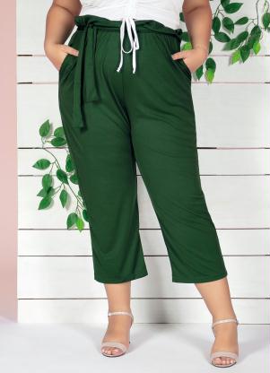 Cal�a Clochard Capri (Verde) com Bolsos Plus Size
