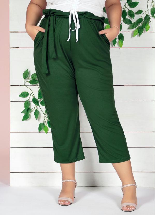 Cal�a Clochard Capri (Verde) com Bolsos Plus Size