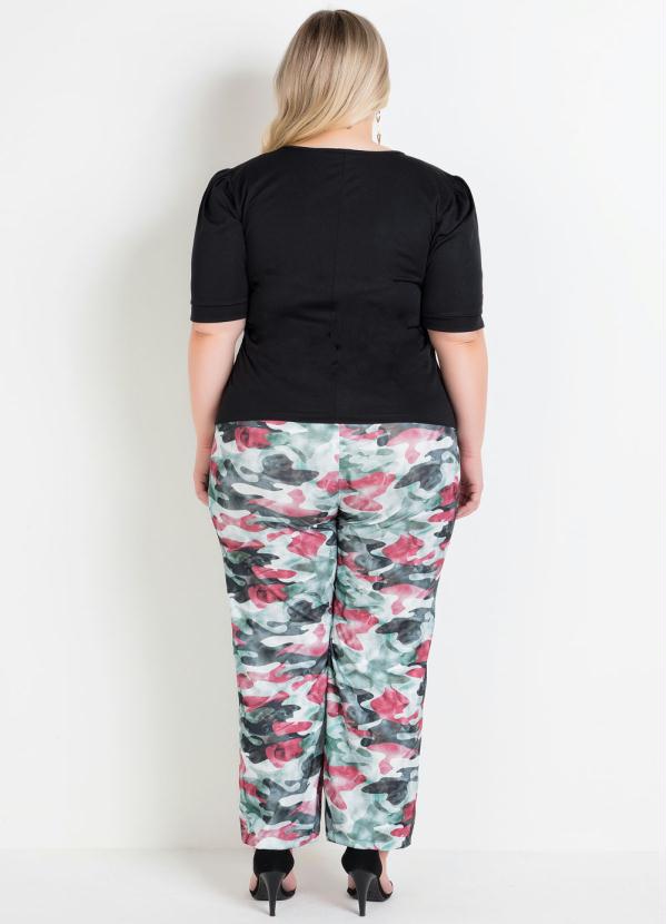 calça jogger camuflada plus size