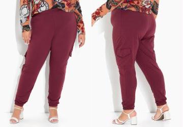 Cal�a Jogger com Bolsos Bord� Plus Size