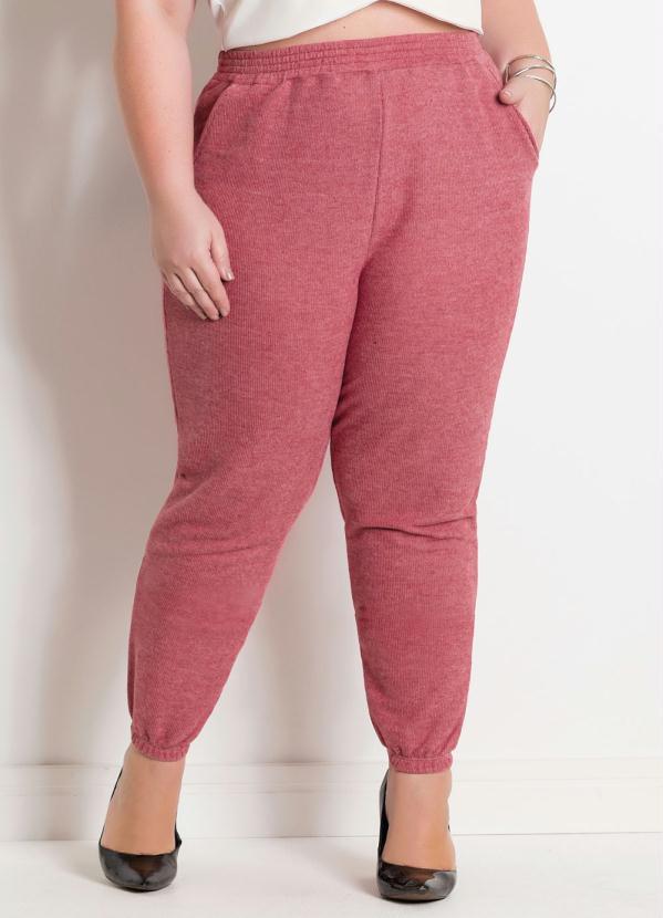 calça jogger bordo