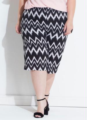 Cal�a Pantacourt (Chevron) com Cintura M�dia