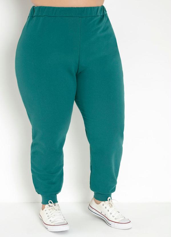 Cal�a (Verde Escura) Jogger Plus Size