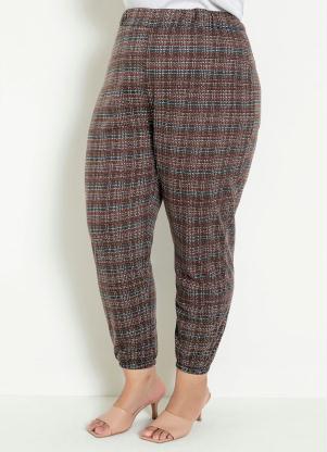 Cal�a (Xadrez Preta) com El�sticos Plus Size