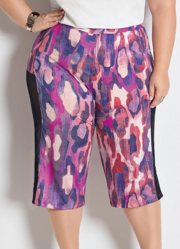 Pantacourt com Recorte em Tule (On�a Colorida)