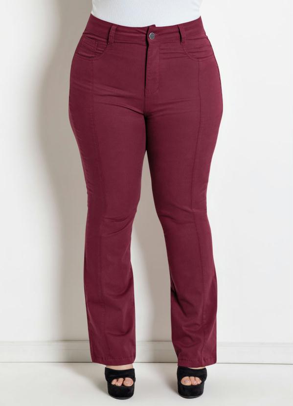 calça flare bordo