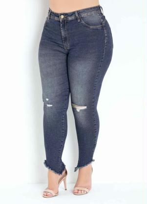 Cal�a (Jeans) Cigarrete Destroyed Plus Size Sawary