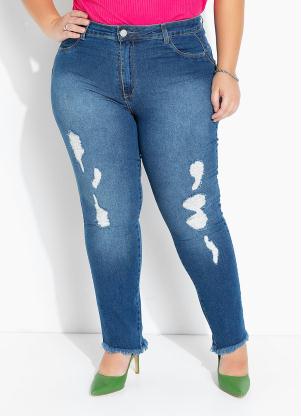 Calça (Jeans) Cigarrete Sawary Plus Size Calça (Jeans) Cigarrete Sawary Plus Size