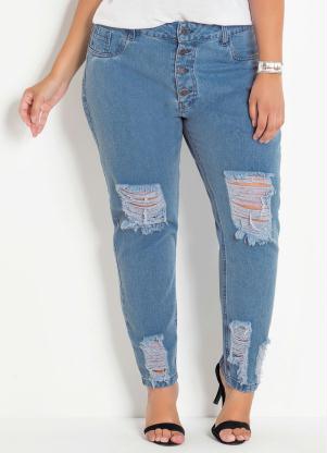 calça jeans stretch plus size