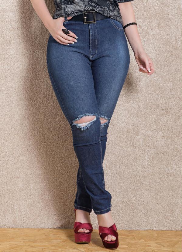 calça jeans feminina rasgadinha no joelho
