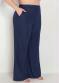 Marguerite - Calça Preto com Elástico no Cós Plus Size - variação: Azul Marinho