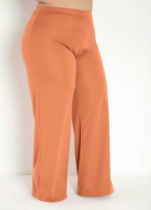 Calça (Caramelo) Pantalona com Elástico Plus Size Calça (Caramelo) Pantalona com Elástico Plus Size