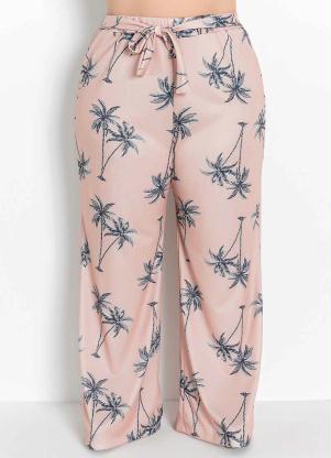 Cal�a (Folhagem Bege) com Amarra��o Plus Size