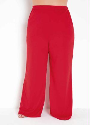 Calça (Vermelha) Pantalona Plus Size Calça (Vermelha) Pantalona Plus Size