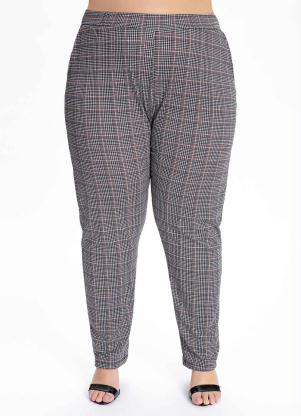 Calça Plus Size (Xadrez) com Elástico na Cintura Calça Plus Size (Xadrez) com Elástico na Cintura