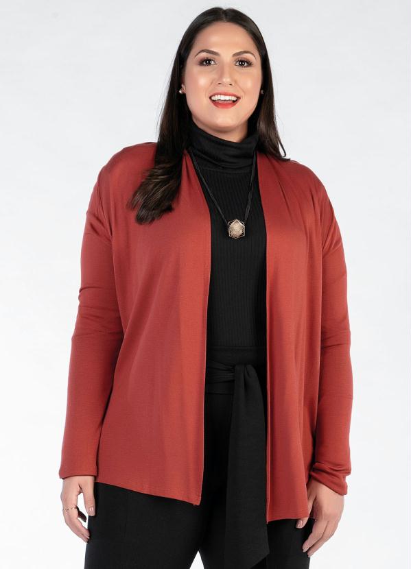 Cardigan Plus Size (Ferrugem)