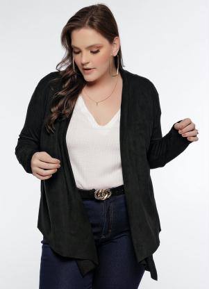 Cardigan Plus Size (Preto)