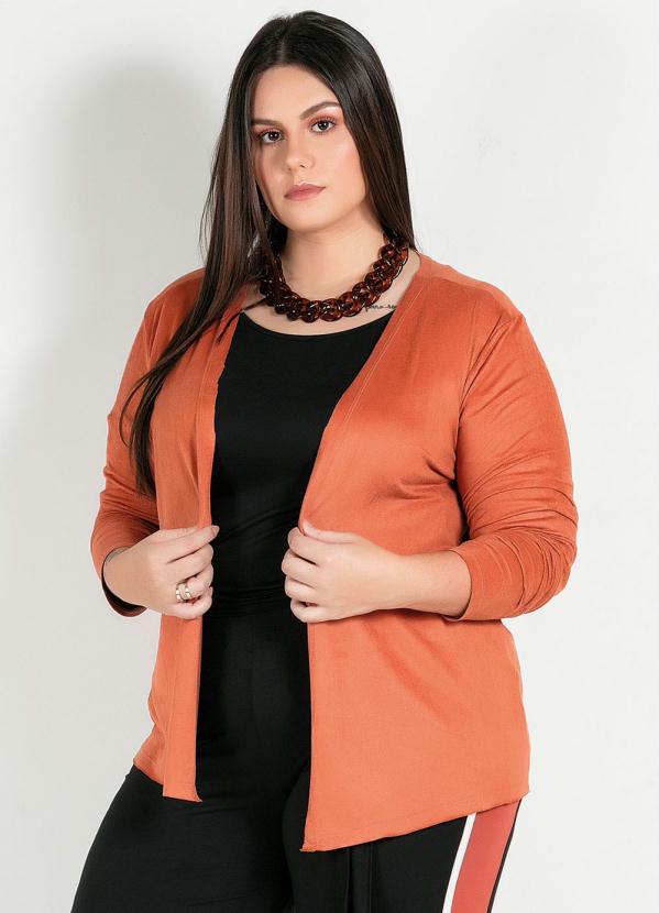 Cardigan Plus Size (Telha) de Sued