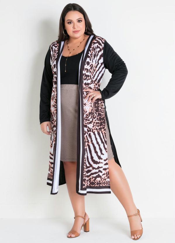 maxi cardigan onça